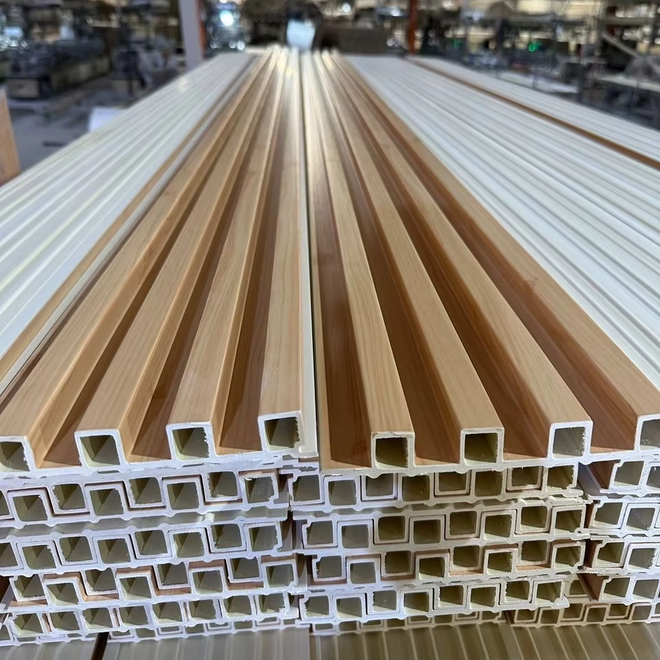 2026 WPC Slat Wood Wall Panels Wooden Grain Cladding WPC Fluted Wall ...
