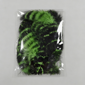Piume di Tacchino Marabou a Strisce Marroni/Oliva per Fai da Te, Artigianato, Costumi, Materiale per Mosche da Pesca, Ornamenti, Frange Decorative - Product Image 3
