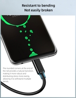 Kabel Pengisian Daya 3A 60W USB3.2 10Gbps Tipe-C Kabel Transfer Data Hard Disk Kecepatan Tinggi