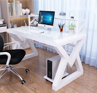 Yq Jenmw Minimalistische Stijl Computer Bureau Zorgvuldig Gemaakt Door Gehard Glas En Metalen Stalen Frame Computer Bureau