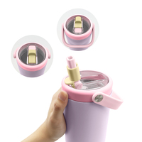 Nouvelle tasse thermos de 30 oz en acier inoxydable 304, tasse de voiture avec poignée, paille et compartiment à glace, anti-fuite, pour boissons
