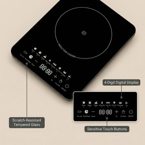 Cocina de <span class=keywords><strong>Inducción</strong></span> Eléctrica <span class=keywords><strong>Portátil</strong></span> de 3500W con Pantalla Táctil, Cocción Rápida, Ahorro de Energía, Uso <span class=keywords><strong>Profesional</strong></span> y de Alta Resistencia - Product Image 6