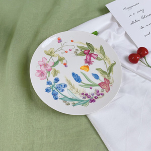 Assiettes en céramique de style moderne en gros, ensembles d'assiettes à dîner, assiettes à fleurs - Product Image 6