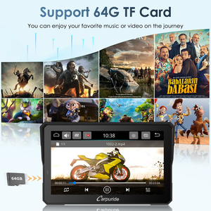 Écran de tableau de bord de <span class=keywords><strong>moto</strong></span> Carpuride W702BS 7 pouces IPS avec WiFi 5G intégré, CarPlay, Android Auto, compatible BMW, GPS étanche - Product Image 5