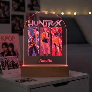 Lámpara Nocturna Personalizada K-POP DEMON HUNTER - Lámpara con Nombre Personalizado, Decoración para Dormitorio, Regalo para Fanáticos del Anime Coreano, Regalo de Cumpleaños y Navidad - Product Image 5