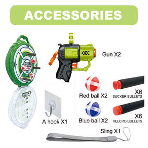 Kouyikou fábrica venta superior Mini pistola de balas blandas caja de almacenamiento conjunto al aire libre juego de disparos francotirador bola de espuma segura pistola de juguete de balas blandas - Product Image 3