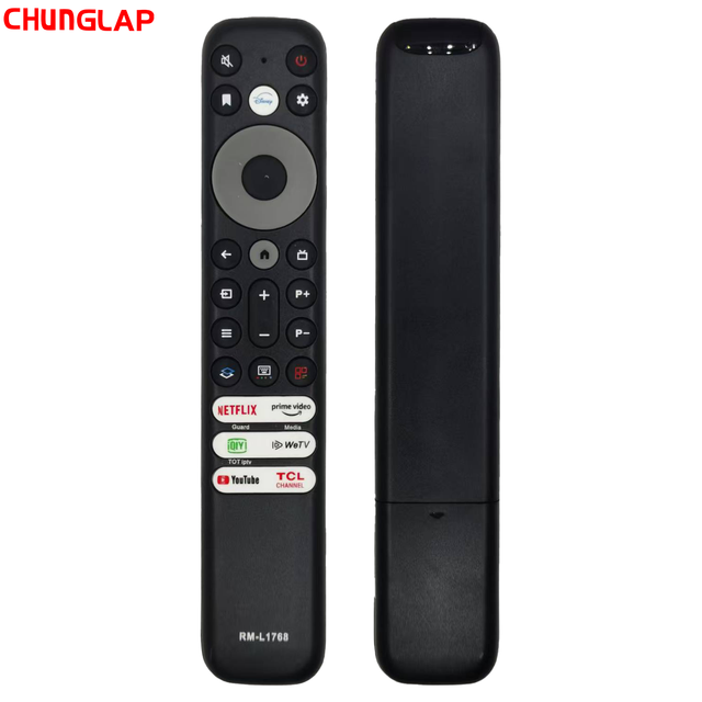 RM-L1768 Universal Infrared Remote Control for TCL Smart TV Featuring 4 Buttons 10m Range AAA Battery with Fixed Code and ABS