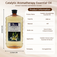Huile de recharge pour lampe aromatique catalytique 2000 ml, parfum eucalyptus, liquide de combustion par allumage, diffuseur de parfum d'ambiance, désodorisant pour la maison