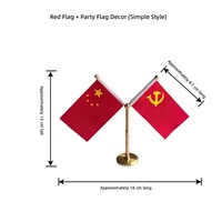 Support de drapeau de bureau carré de luxe en laiton poli, design pliable portable, ensemble de drapeaux de pays imprimés en typographie, décoration pour bureau et maison