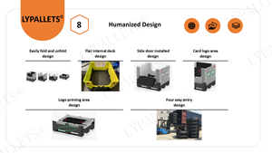 LYPALLETS sıcak katlanabilir plastik palet kutusu, plastik palet sebze konteyner, katlanabilir palet kutusu - Product Image 6