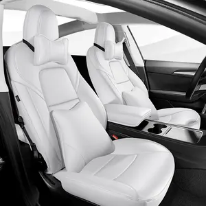 9D Leather Custom Luxury Car Cushions Universal Full Set Car Seat Covers For MODEL X/TOYOTA/MODEL 3/ MODEL Y