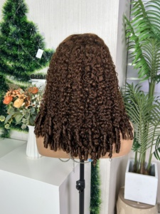 High Density 300% 5x5 Lace Closure <b>Wig</b> Super Double Drawn <b>Pixie</b> Curly 18inch SDD Human Hair <b>Wigs</b> for Black Women - Product Image 3