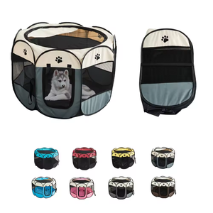 <span class=keywords><strong>Tente</strong></span> octogonale pliable et imperméable <span class=keywords><strong>pour</strong></span> animaux de compagnie - Niche portable <span class=keywords><strong>pour</strong></span> chiots et chatons avec couverture amovible - Product Image 2