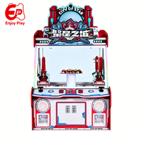 Machine à griffes d'arcade 4 joueurs en métal, type excavatrice, avec contrôle réaliste, bac à prix rotatif, fonctionnant à monnayeur et dotée d'éclairage LED
