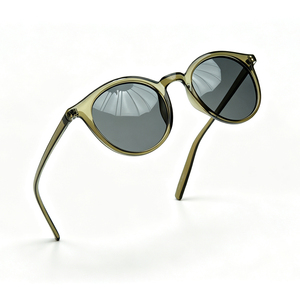 Custom Logo Classic Panto Transparent <strong>Round</strong> Frame UV400 Travelling Driving <strong>Sunglasses</strong> Gafas De Sol - Product Image 2