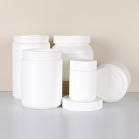 Principales marques de bouteille de récipient de poudre en plastique HDPE de qualité alimentaire 300ml-1000ml finition mate logo personnalisé pour l'emballage de médicaments