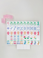 Mahjong américain sur le thème des vacances en bord de mer avec chariot de golf et jokers ananas - Acrylique écologique durable portable pour 4 joueurs