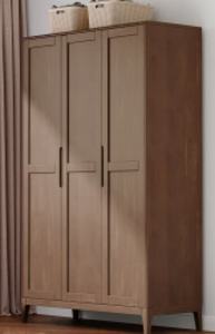 Scandinavian Wooden <b>Wardrobe</b> Shaker Doors Hinged Solid Wood Freestanding Modern Bedroom Furniture Storage - Product Image 6