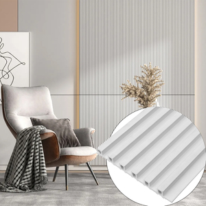 Biệt thự Composite nội thất tấm Tường <span class=keywords><strong>WPC</strong></span> Bảng điều chỉnh ranurado tường trang trí Bảng Giá nghệ thuật - Product Image 6