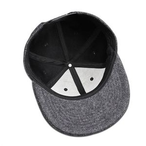 Custom Small Order Embroidery logo Woolen <b>Flat</b> Brim Warm Winter Snapback <b>Cap</b> Hats for Men - Product Image 6