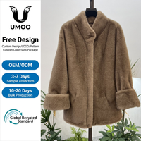 En stock, liquidation : Manteau de luxe en fausse fourrure de vison pour femme, col montant, élégant, veste d'hiver, offre spéciale, vêtement d'extérieur décontracté