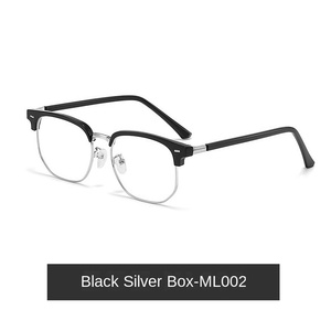 Gafas de Negocios Modernas para Hombre, Montura Media, Forma de Diamante, Cuadradas, Anti-Luz Azul, Espejo Plano, para Miopía - Product Image 6