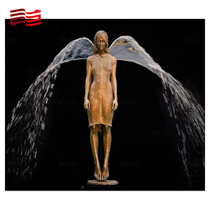 Squadra di scultura Cafa bronzo artistico donne fontana di acqua statua a grandezza naturale ballerina ragazza scultura - Product Image 1