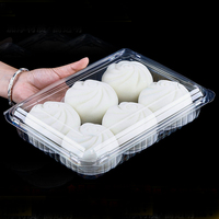Boîtes en plastique PET transparentes pour boulangerie, boîtes à couvercle articulé jetables pour croissants, pâtisseries et biscuits