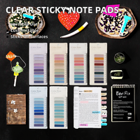 Bloc-notes autocollant transparent auto-adhésif personnalisé en gros 7.5cm x 7.5cm papeterie de bureau scolaire articles pour animaux de compagnie en stock