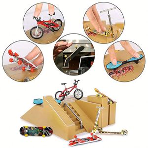 Mini-plateforme de jeu de sport de bureau : Planche de surf, trottinettes, patins, <span class=keywords><strong>rampe</strong></span>, parc de skateboard, vélo à doigts - Product Image 3