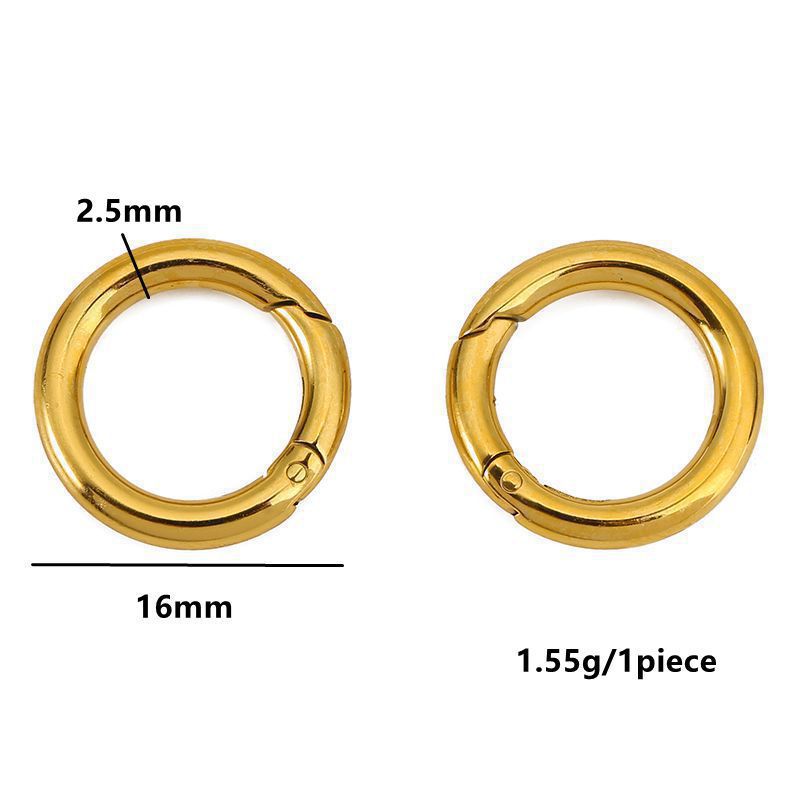 16mm round gold