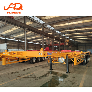 Semi-remorque <span class=keywords><strong>squelette</strong></span> en acier à trois essieux FUDENG Group pour conteneurs maritimes 20FT 40FT avec essieu FUWA à vendre - Product Image 6