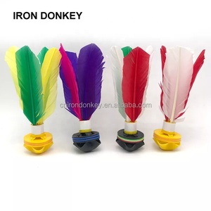 IRONDONKEY extérieur jouet volant plage jouets sport fabriqué en Chine gros plume d'oie chinois <span class=keywords><strong>Jianzi</strong></span> - Product Image 6