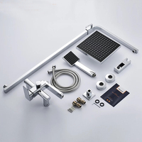 Ensemble de robinets de douche thermostatiques CE personnalisables, mitigeur mural à température constante pour salle de bain, avec fonction pluie