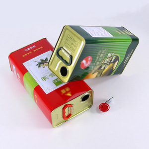 <span class=keywords><strong>5</strong></span> Lít Tin Dầu Có Thể Tùy Chỉnh Dầu Ô Liu Bao Bì Tin Có Thể Vuông Tinplate Kim Loại Có Thể Cho Trinh Nữ Ăn Được Dầu - Product Image 4