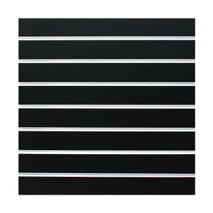 Chất lượng cao 8 '* 4 kích thước rãnh ván MDF hardboard fiberboard bề mặt bóng E1 formaldehyde tiêu chuẩn khí thải hiển thị slatwall - Product Image 1