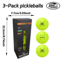 Lot de 3 boîtes de balles de pickleball rotomoulées à 40 trous, approuvées USAPA, avec finition mate pour compétition professionnelle en extérieur