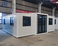 Maison préfabriquée pliable en panneaux sandwich, maisons amovibles temporaires, maison conteneur extensible de 20 pieds pour appartement du personnel