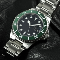 Reloj de Buceo con Movimiento Automático, Zafiro Luminoso, Resistente al Agua 300M, Mecánico, de Acero Inoxidable, Personalizable con Logotipo