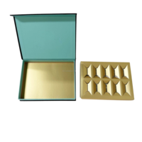 KEXIN Design Boîte d'emballage de luxe en carton à 8/10 compartiments pour bonbons et truffes avec fermeture magnétique Boîte cadeau en forme de livre