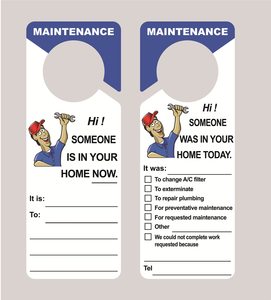 Étiquette de porte de maintenance 3,5x9,5 pouces, porte-étiquettes pour agents immobiliers, publicité hôtelière, porte-étiquettes double face pour la publicité immobilière - Product Image 4