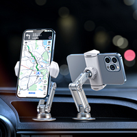 Support de téléphone portable et de tablette pliable et rotatif en alliage d'aluminium Boneruy pour voiture, mur, bureau