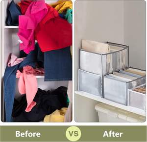 New Rectangle Nylon Foldable Clothing Storage Organizer for Drawer Underwear Bra Socks Jeans with Multifunctional Design - Product Image 4