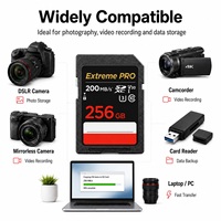 Untuk Kartu SD Kompatibel Kamera 64GB/128GB/256GB SDXC Kelas 10 U3 V30 untuk Video 4K Stok Tersedia Pengiriman Cepat