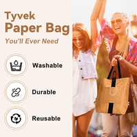 Sac fourre-tout Tyvek personnalisable de haute qualité poignée confortable pochette à provisions réutilisable légère et solide écran coloré plage