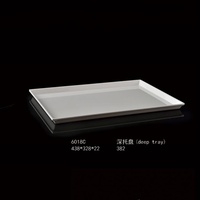 Plateau rectangulaire en mélamine écologique personnalisé 6018C pour la restauration rapide, vaisselle de qualité supérieure