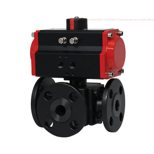 Vente de liquidation B2B COVNA AC220V DN25 Vanne à boisseau sphérique pneumatique ANSI 3 voies en acier inoxydable 304 pour le contrôle de l'air OEM - Product Image 3