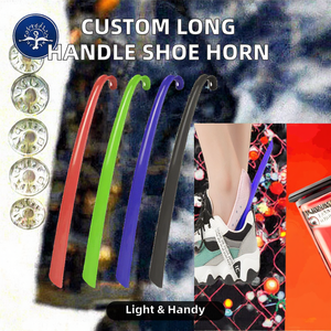Klaxon de chaussure à long manche avec logo personnalisé plastique PP/ABS portable conception durable aide de chaussure personnalisé pour hommes et femmes OEM - Product Image 2