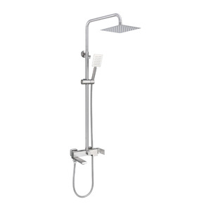 Jboyurn Stainless Steel Shower Set 304 Square Top Spray Folding Rotatable With Ceramic Valve Core - Product Image 5
