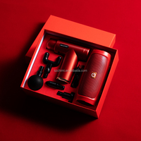 Vente en gros de pistolets de massage personnalisés avec logo imprimé en sérigraphie + haut-parleur 2-en-1, boîte de luxe pour cadeau promotionnel d'entreprise